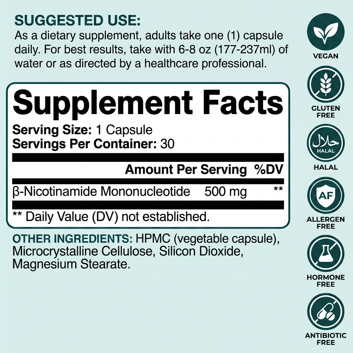 NueTime™ Pure β-NMN | 500mg Capsules